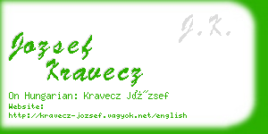 jozsef kravecz business card